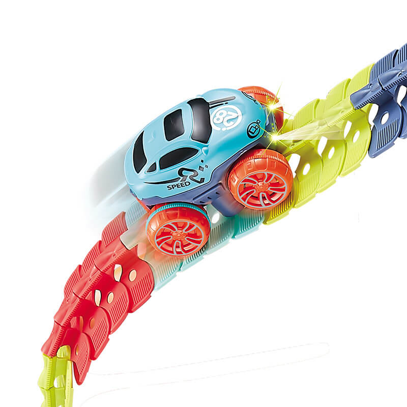 Skorter | FlexiTrack | Flexible Glow-in-the-Dark Racetrack Set for Kids