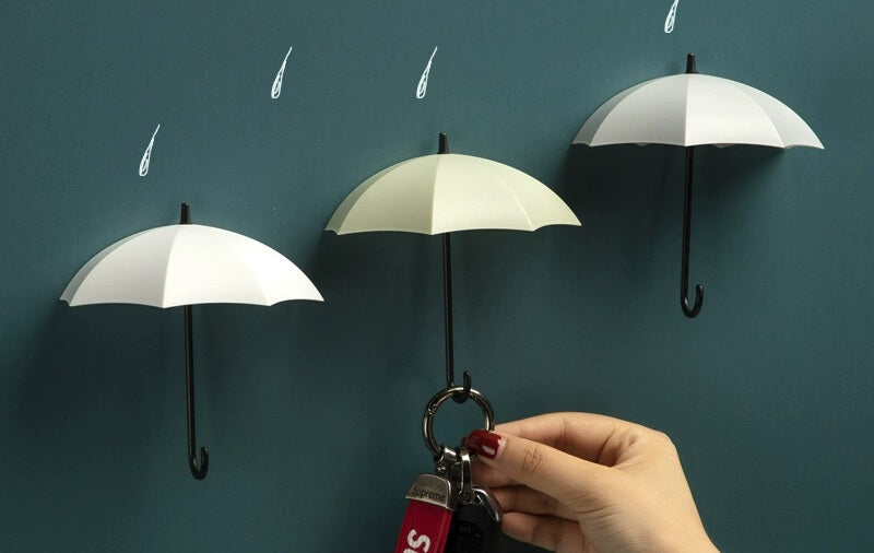 Skorter | Cute Umbrella Wall Hook - No-Drill Key & Coat Hanger
