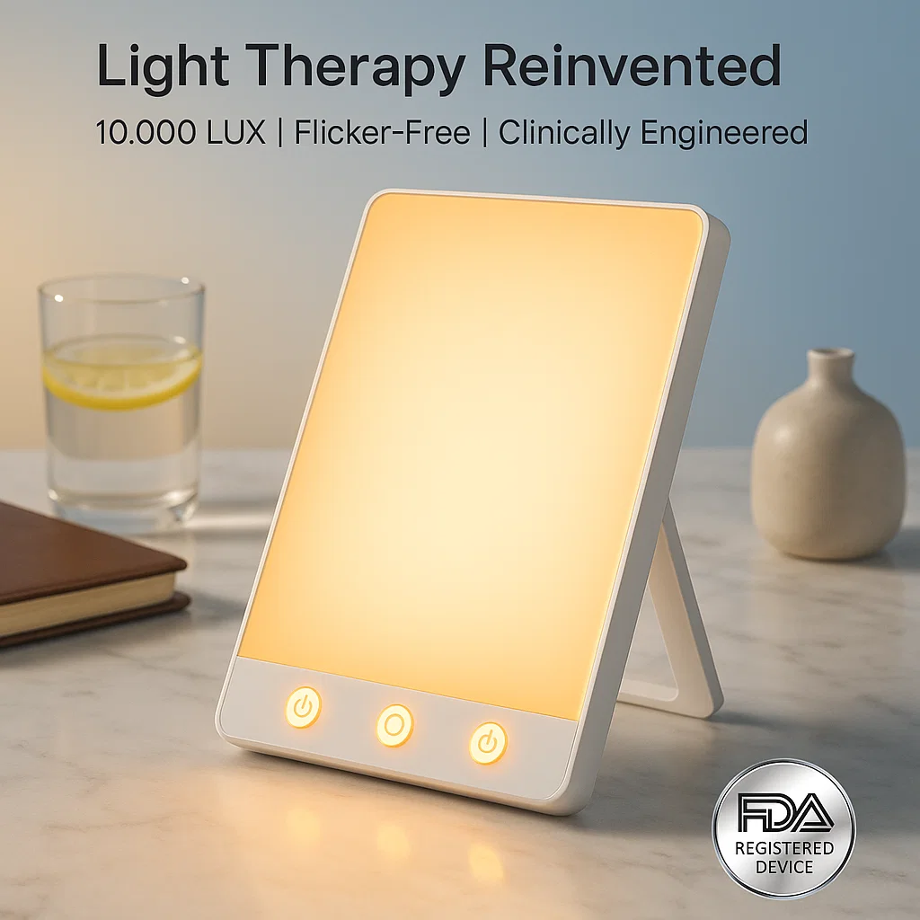 Skorter | SAD Therapy Lamp | Light Therapy for Seasonal Affective Disorder, Mood Enhancement & Energy Boosting