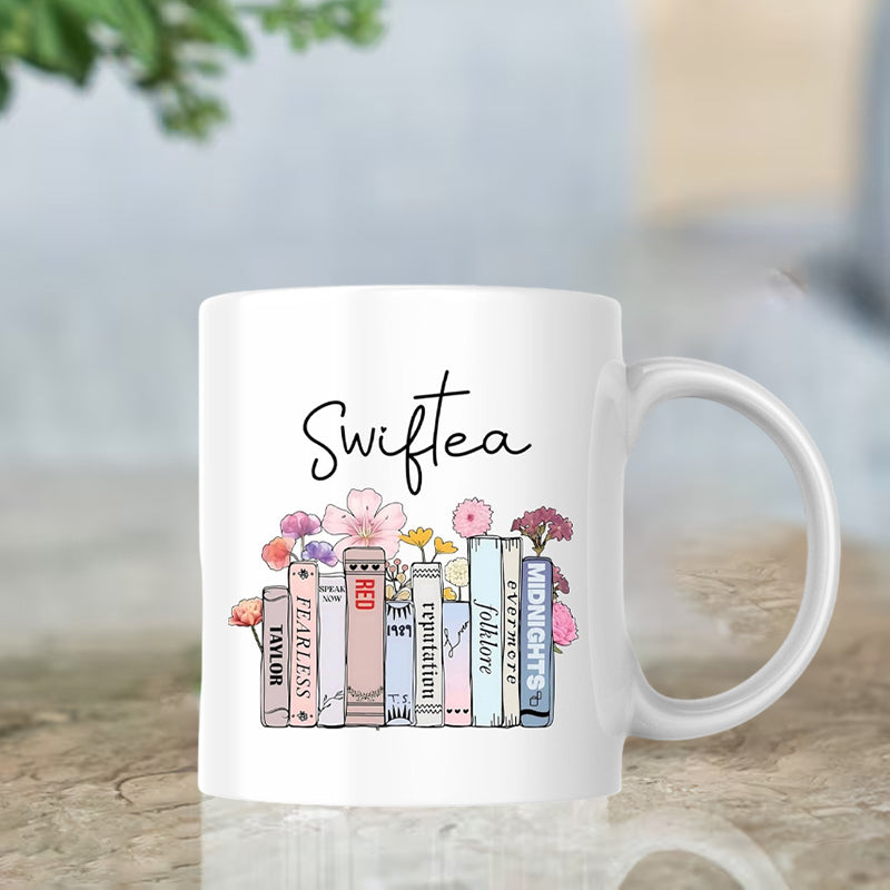 skorter | Floral Music Album Swiftea Mug