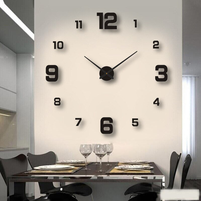 Skorter | Unique Black Wall Clock | Innovative Design, Quartz Movement & Ideal for Home Decor