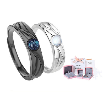 Skorter | 925 Sterling Silver Couple Rings for You and Your Partner, Best Gift for Valentine's Day