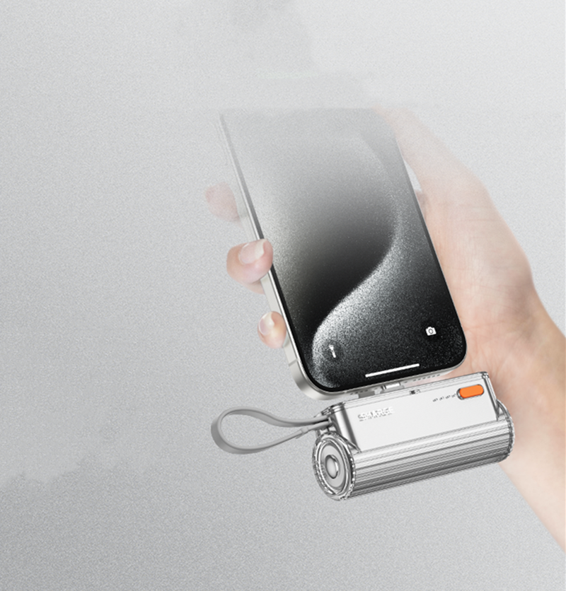 Skorter | 5000mAh Mini Capsule Built-In Cable Power Bank