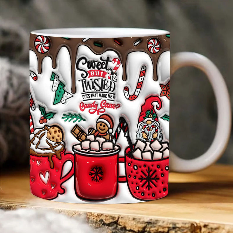 skorter | 3d Christmas Gingerbread Man Ceramic Coffee Mug