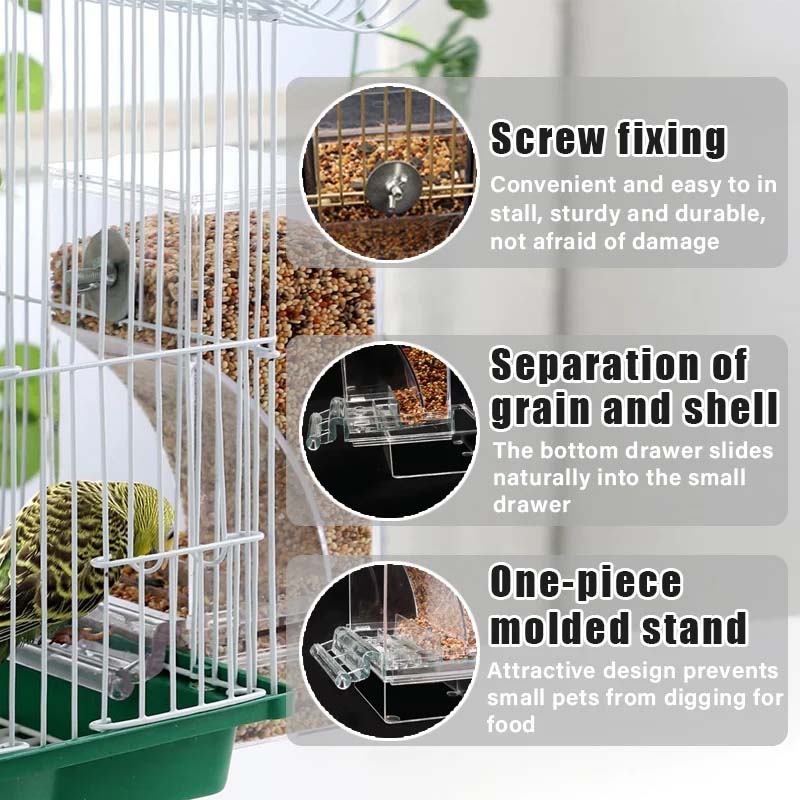 Skorter | Automatic transparent bird feeder without spills
