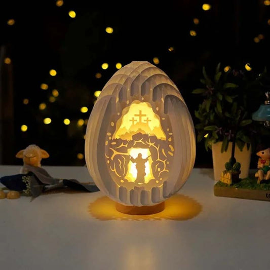 skorter | Easter 3d Paper Desk Lamp With Illuminating Base