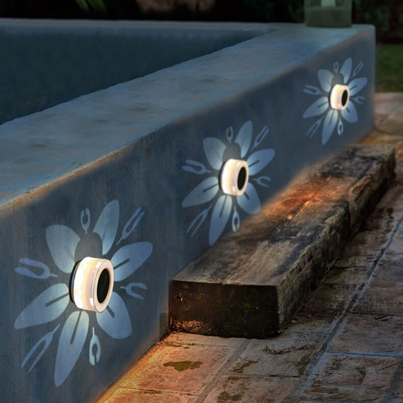 Skorter | Solar flower pattern LED outdoor wall terrace lawn decoration light