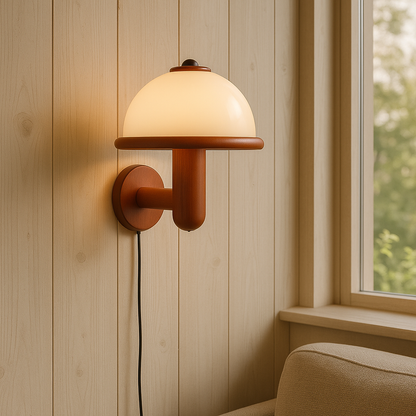 Skorter | NordShroom | Wooden Wall Lamp in Scandinavian Mushroom Style