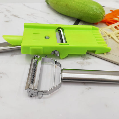 skorter | 2-In-1 Vegetable Cutter & Slicer, Multi Double Knife Peeler