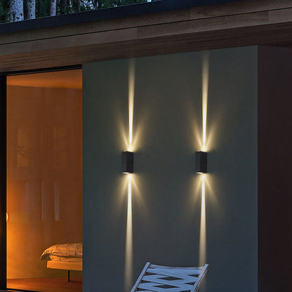 Skorter | LED Waterproof Outdoor Wall Sconce | Modern Rectangular Design. Energy-Efficient 600-1000 Lumens for Patios & Gardens