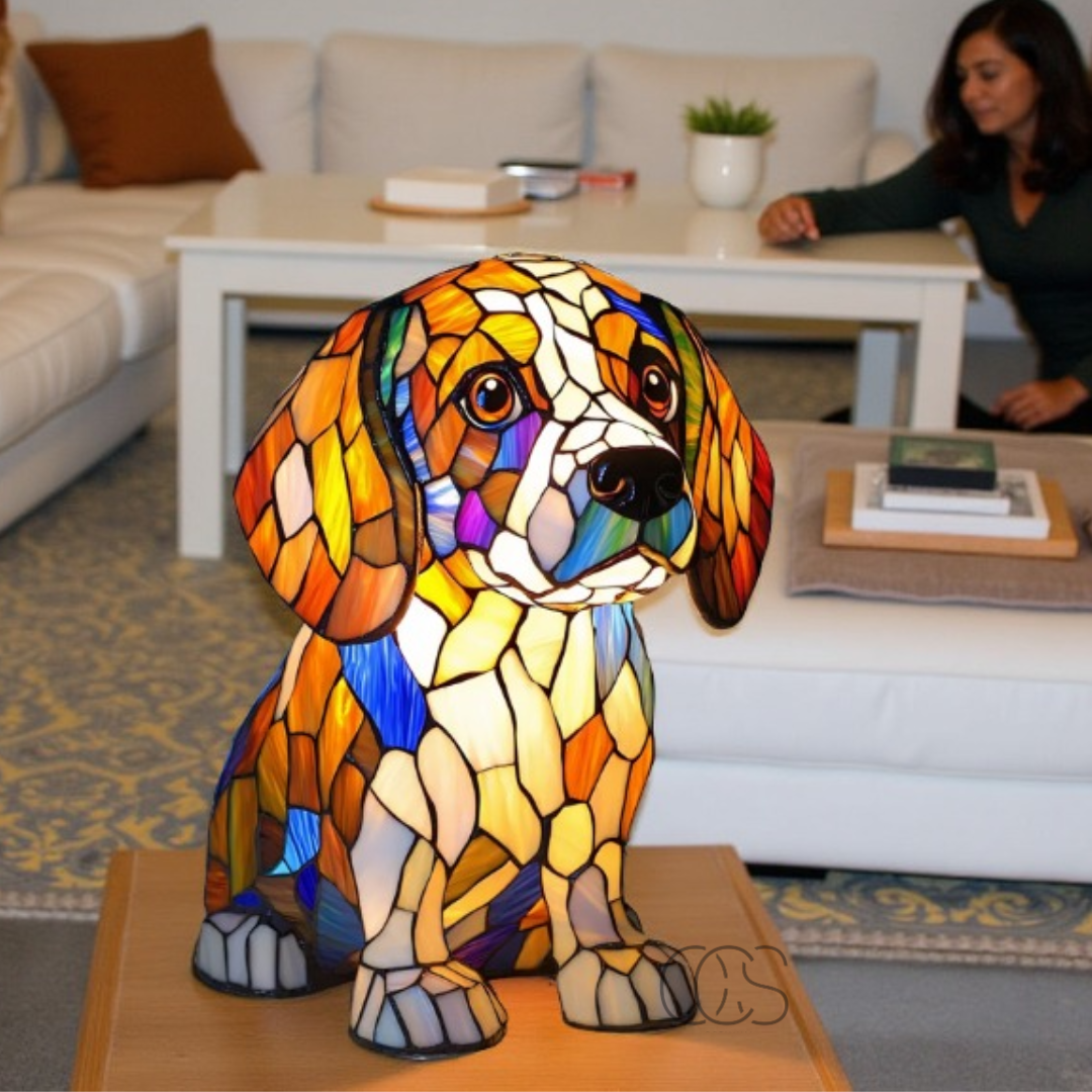 Skorter | GlowPaw Dog Tribute Lamp – Handmade Acrylic Night Light for Dog Lovers (USB Powered)