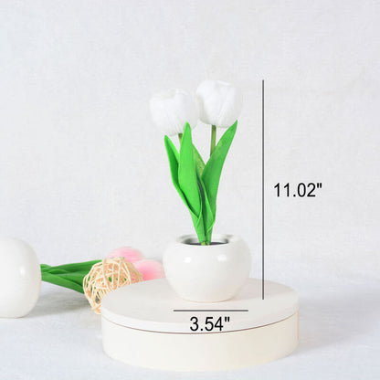 Skorter | Modern Creative Simulation Tulip Peony LED Night Light Table Lamp