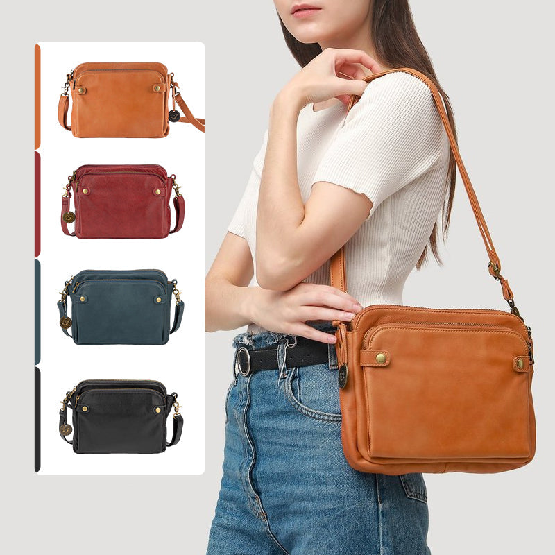 Skorter | Three-Layer-Leather-Crossbody-Shoulder- & Clutch-Bag