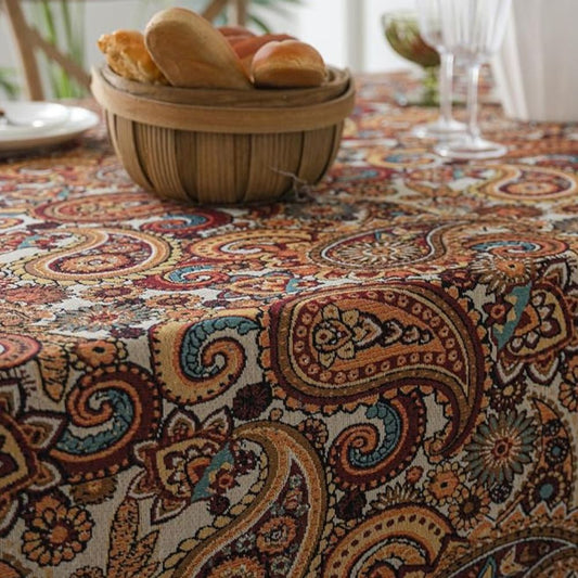 Skorter | Amber Paisley Tassel Tablecloth