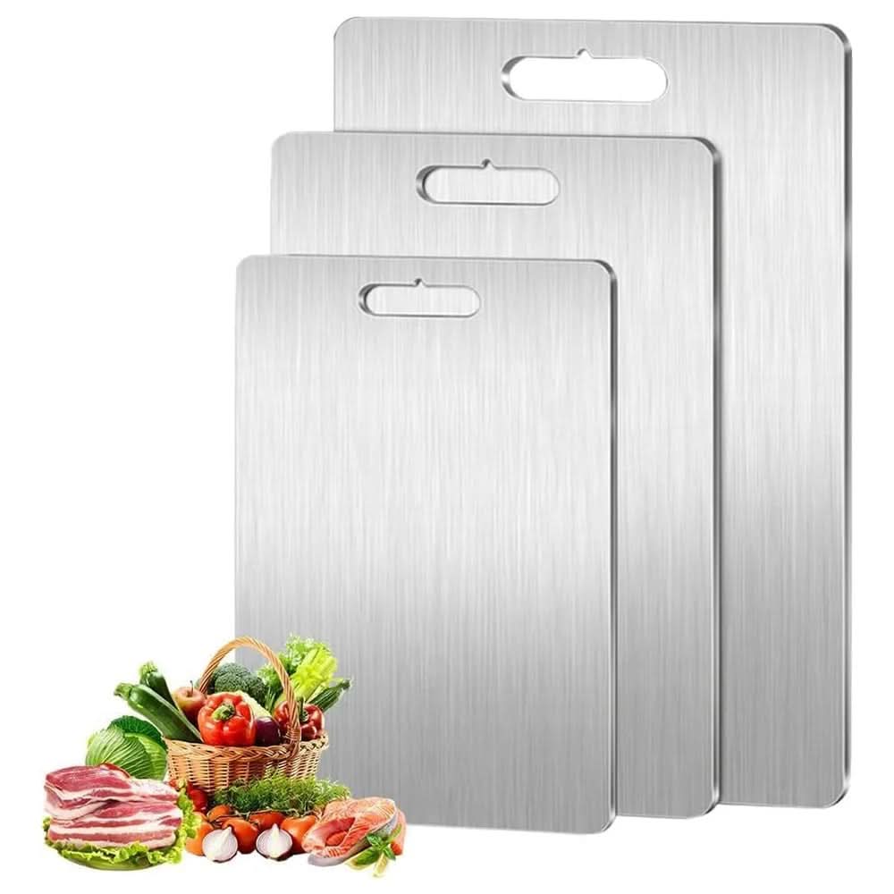 Skorter | CHEFSTEEL – Cutting board made of stainless steel, robust & easy to clean for hygienic work