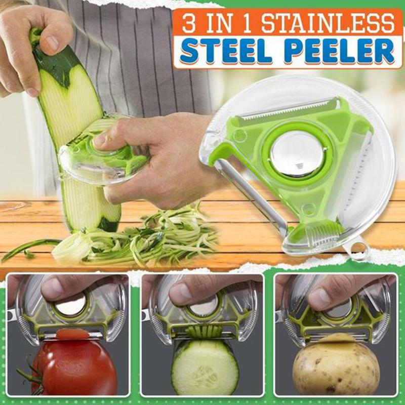 Skorter | 3 in 1 Stainless Steel Peeler