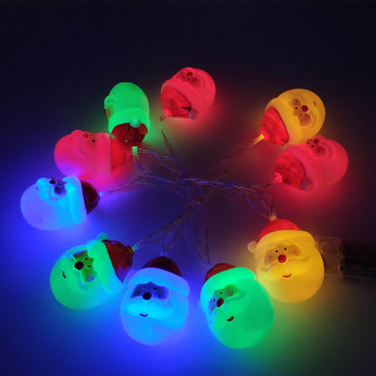 Skorter | Santa Claus String Lights for the Terrace Party Decoration 10/20 Battery String Lights
