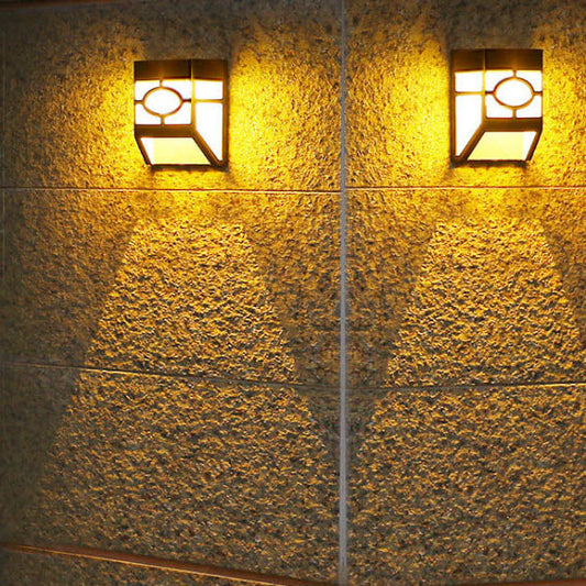 Skorter | Retro Solar Square Waterproof Outdoor LED Garden Fence Wall Lamp