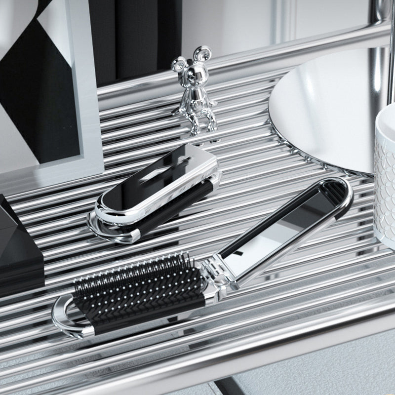 Skorter | MirrorFlex Travel Mirror Hair Brush | Foldable & Compact | Practical Styling on the Go