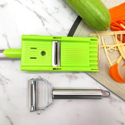 skorter | 2-In-1 Vegetable Cutter & Slicer, Multi Double Knife Peeler