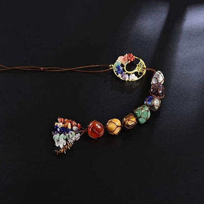 skorter | 7 Chakra Stone Healing Crystal Tree of Life Decoration