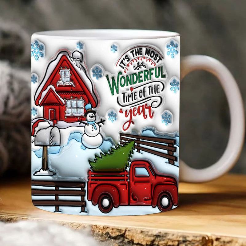 skorter | 3d Christmas Gingerbread Man Ceramic Coffee Mug