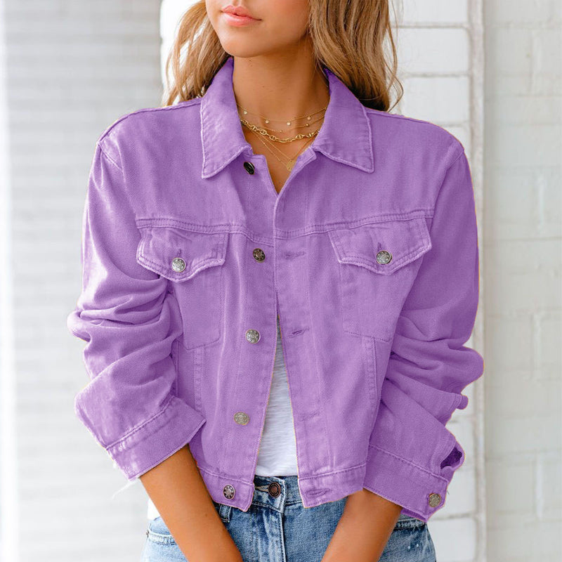 Skorter | 2022 WOMEN LONGSLEEVE CASUAL JACKETS DENIM JACKET