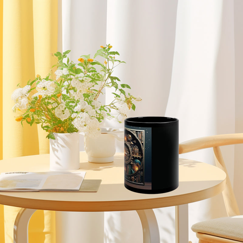 skorter | 3d Bookshelves Library Book Lovers Ceramic Mug