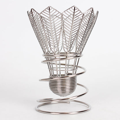 Skorter | Creative Stainless Steel Badminton Shaped Pen Holder, for Home, Office and Gifts