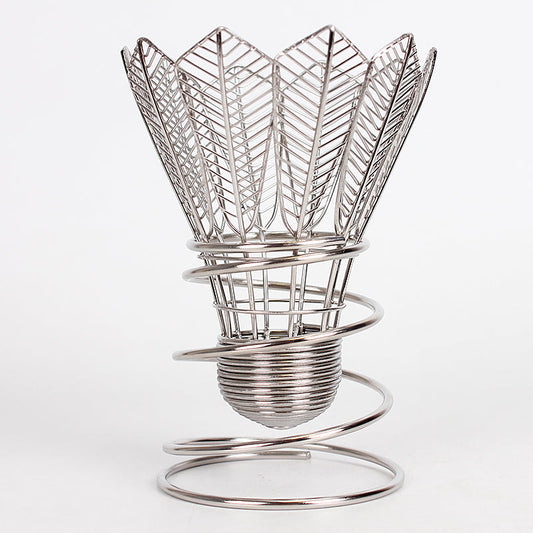 Skorter | Creative Stainless Steel Badminton Shaped Pen Holder, for Home, Office and Gifts