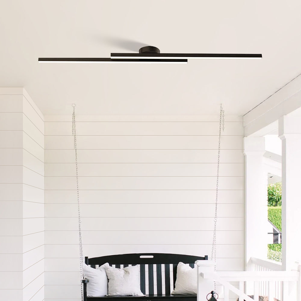 Skorter | Modern Aluminium Semi Flush Mount LED Ceiling Light | Minimalist Design for Living Room. Bedroom & Hallway
