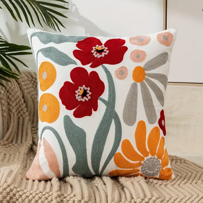 Skorter | Floral Throw Pillow 45x45 cm Cotton Polyester