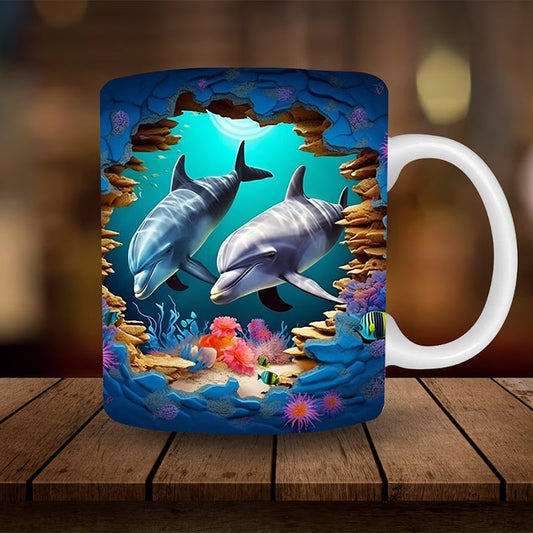 skorter | 3d Ocean Beach Breakthrough Theme Coffee Mug