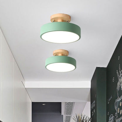 Skorter | Scandinavian round LED semi-flush mount ceiling light