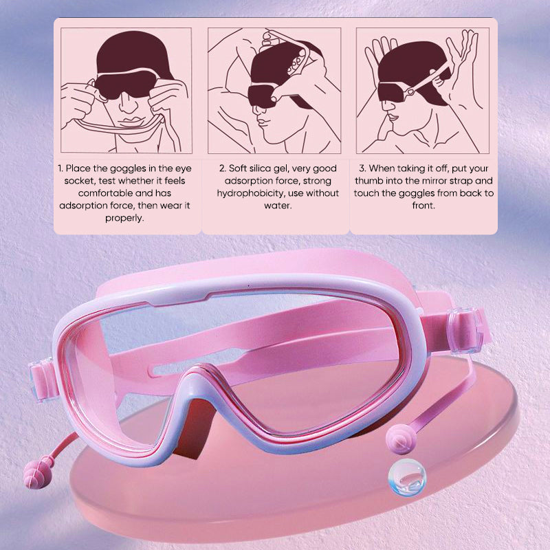 Skorter | HD large frame waterproof and anti-fog swim goggles