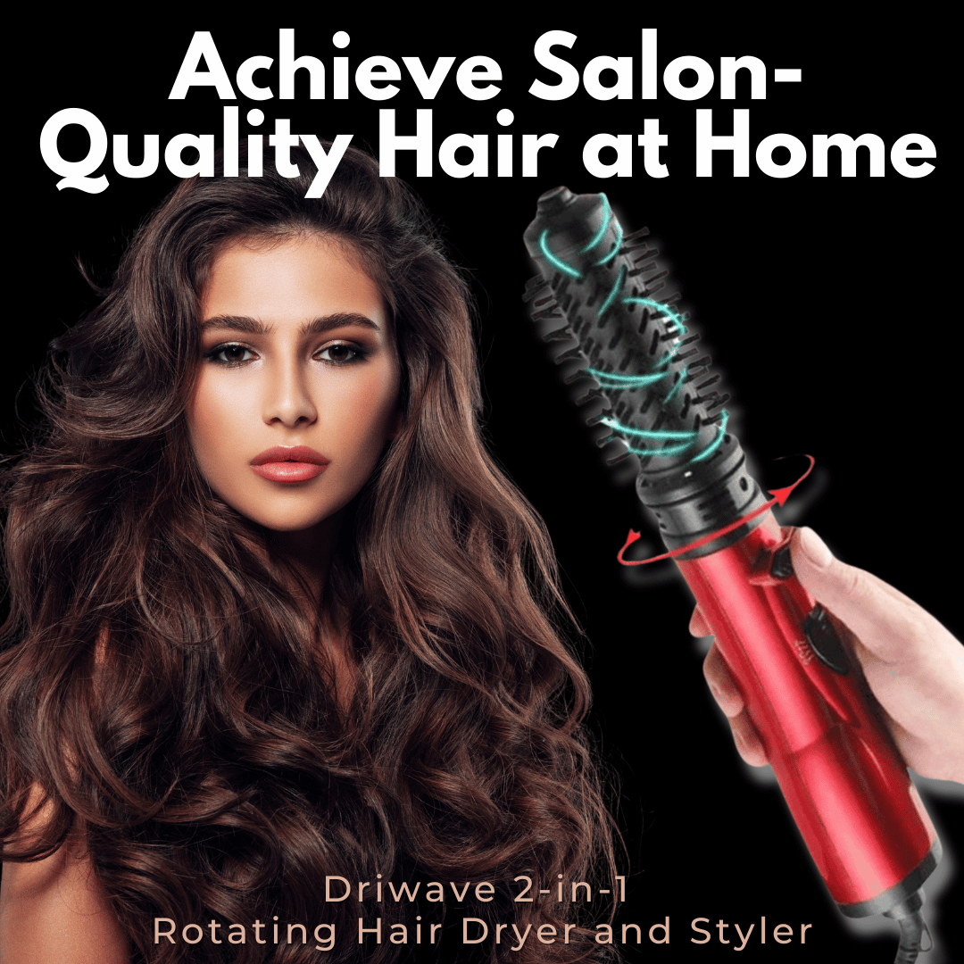 Skorter | 3-in-1 Rotating Hair Dryer and Styler with Adjustable Temperature for Effortless Curls and Waves