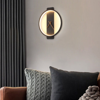 Skorter | Modern, minimalist, clock-shaped LED wall lamp with 1 light