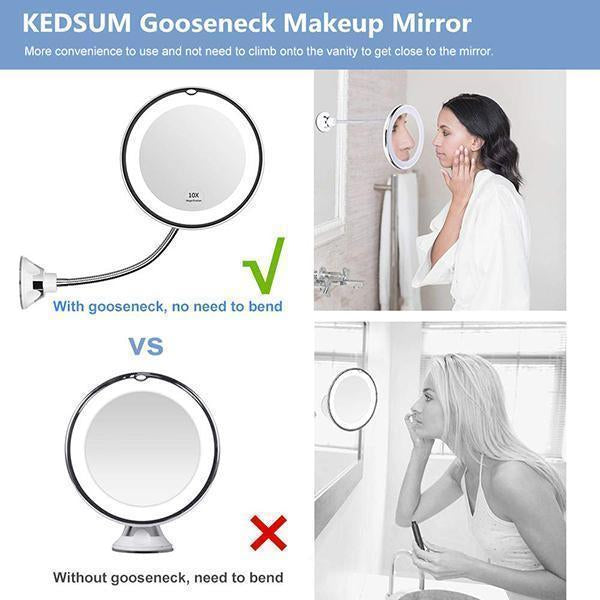 Skorter | 10x magnification LED illuminated makeup mirror