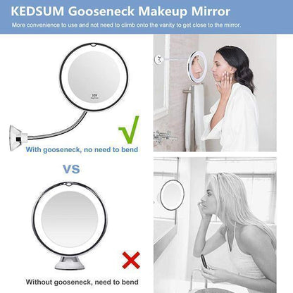 Skorter | 10x magnification LED illuminated makeup mirror