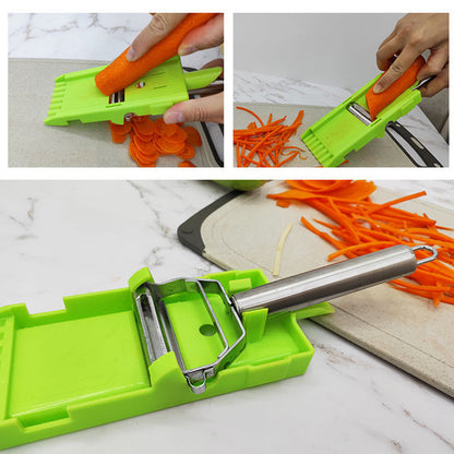 skorter | 2-In-1 Vegetable Cutter & Slicer, Multi Double Knife Peeler