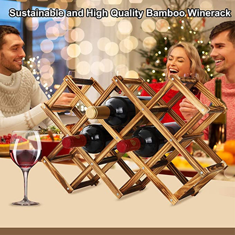 Skorter | Folding Freestanding Wooden Wine Rack