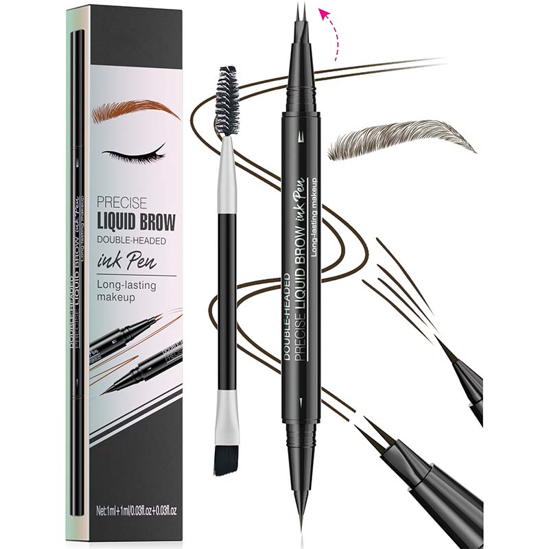 Skorter | 2-in-1 Dual-Ended Eyebrow Pencil with Micro-Fork Tip Applicator and Precise Brush Tip