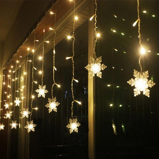 skorter | Curtain Snowflake Led String Lights