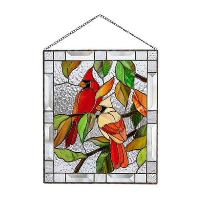 skorter | Cardinal Stained Glass Window Panel