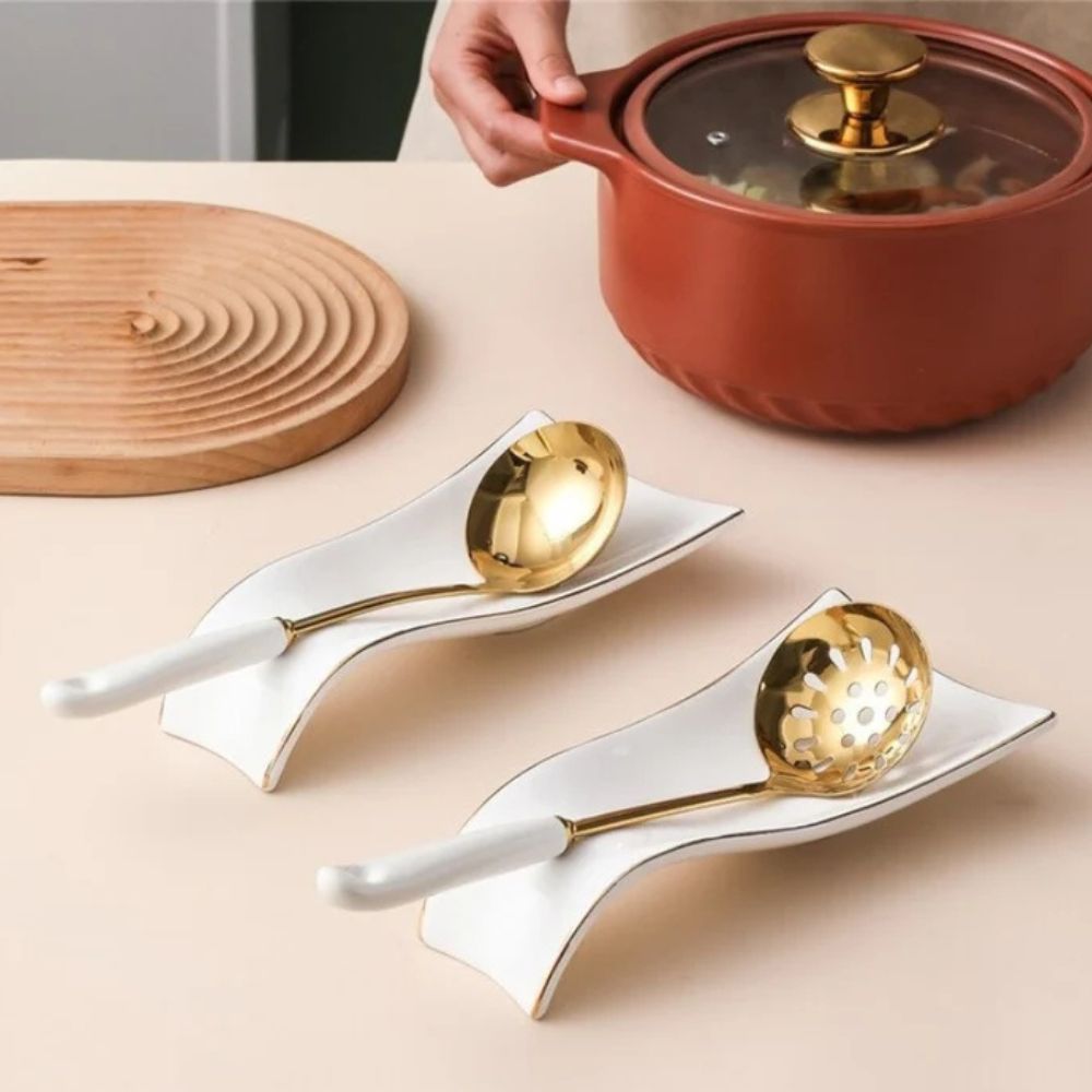 Skorter | Flowline Ceramic Cooking Spoon Rest