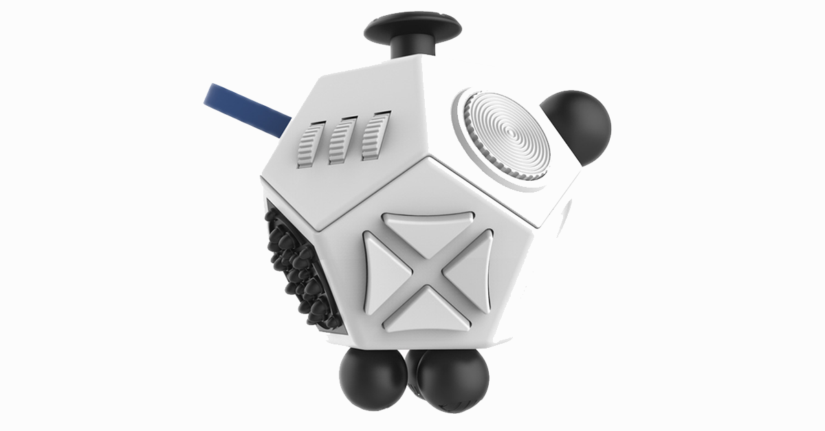 Skorter | Fidget Dodecagon – 12-Sided Fidget Cube Relieves Stress and Anxiety Reduces Depression Cube for Children and Adults with ADHD ADD OCD Autism