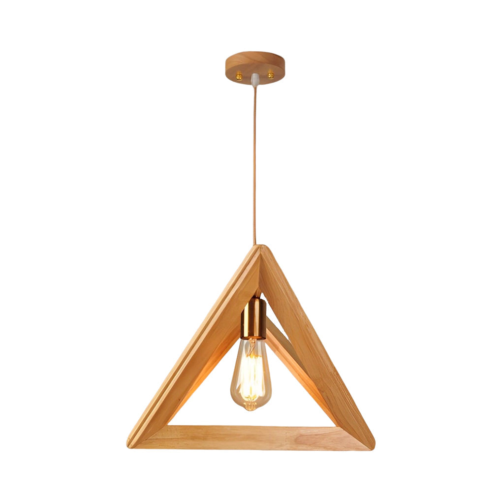 Skorter | NordicFrame - Scandinavian Ceiling Lamp with Wooden Structure in Geometric Design