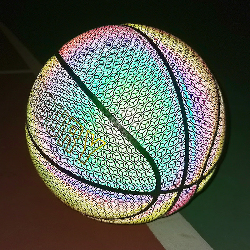 Skorter | Cool Luminous Basketball, with Standard Size, Soft Leather and Moderate Bounce