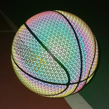 Skorter | Cool Luminous Basketball, with Standard Size, Soft Leather and Moderate Bounce
