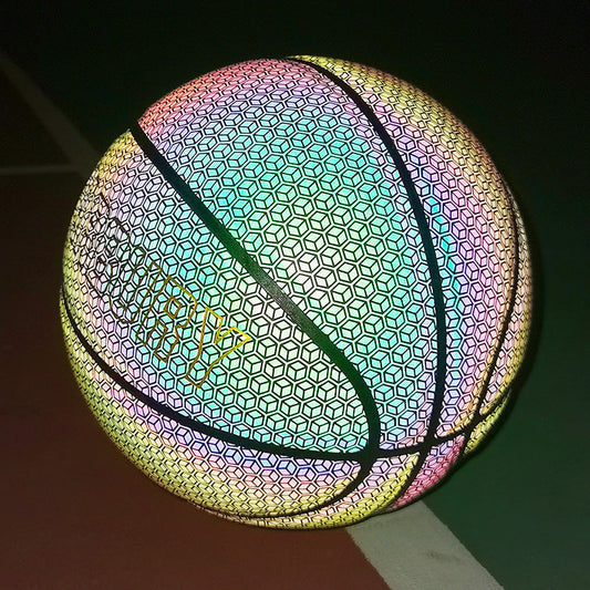 Skorter | Cool Luminous Basketball, with Standard Size, Soft Leather and Moderate Bounce